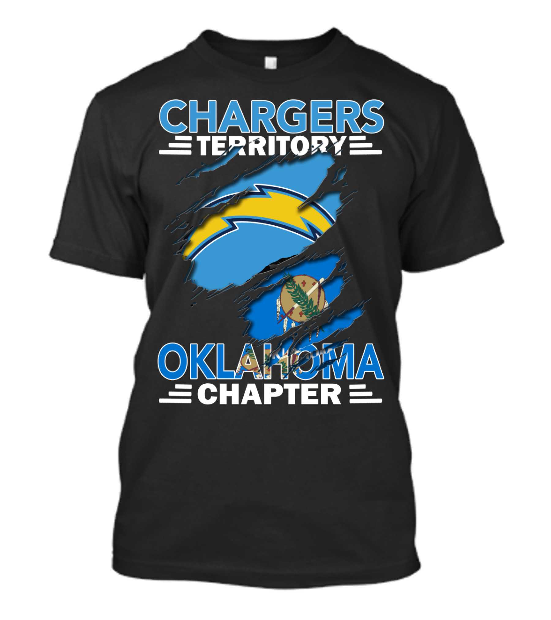 Chargers Territory Oklahoma Chapter NFL Fan Club T-Shirt
