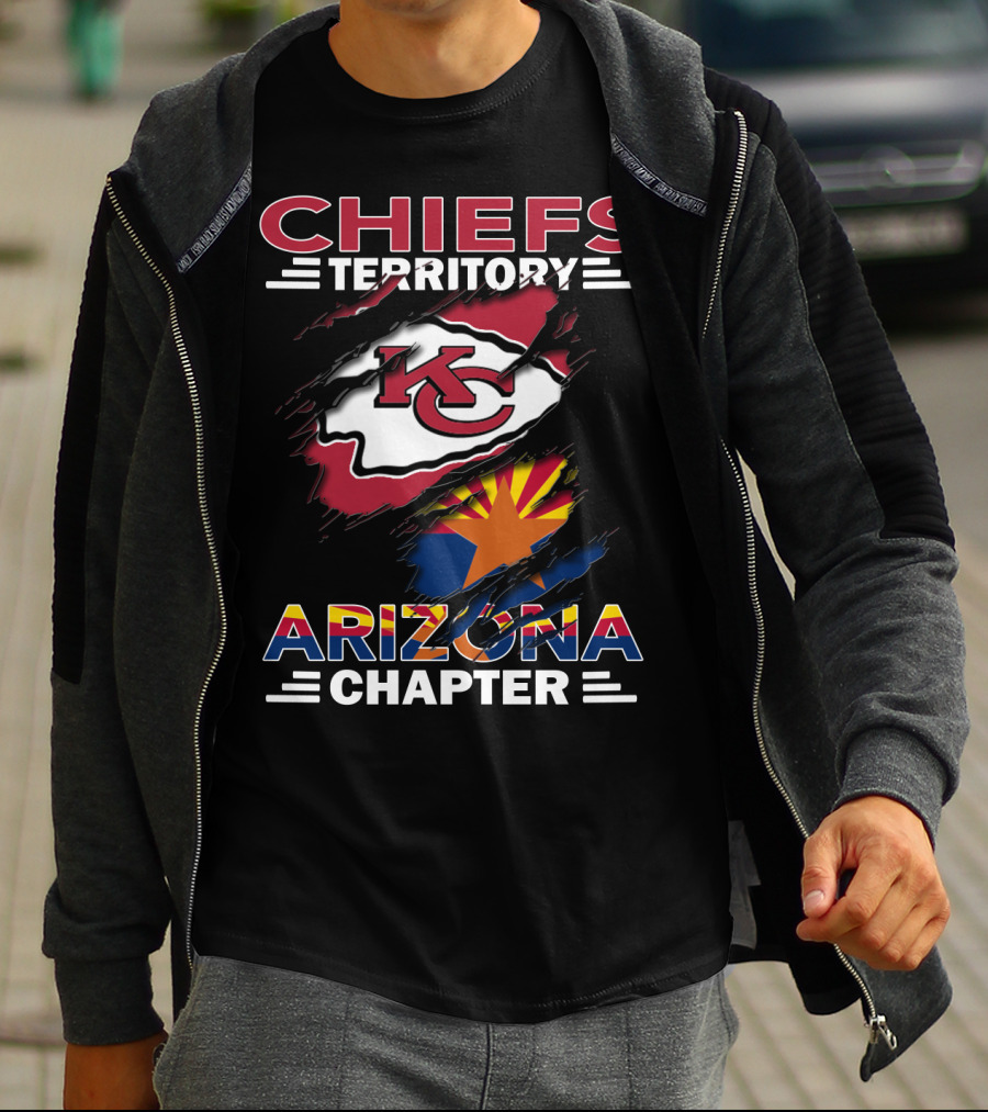 CHIEFS TERRITORY ARIZONA CHAPTER KC Logo State Flag T-Shirt