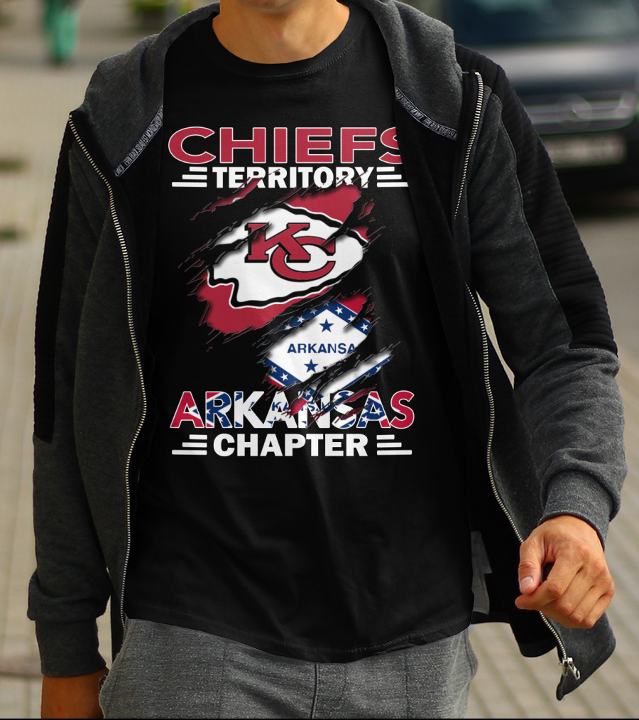 Chiefs Territory Arkansas Chapter Kansas City Chiefs Arkansas Flag T-Shirt