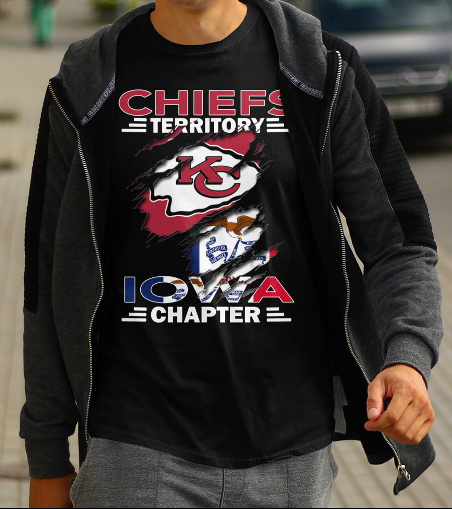 Chiefs Territory Iowa Chapter Kansas City Flag T-Shirt