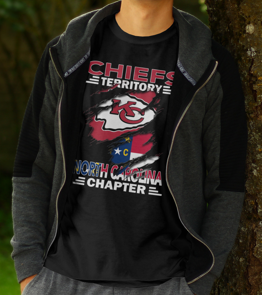 Chiefs Territory KC Logo North Carolina Chapter T-Shirt