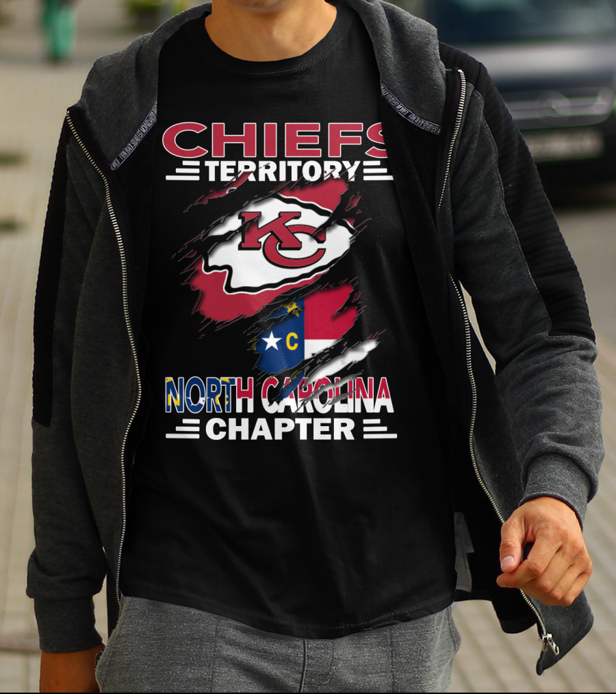 Chiefs Territory KC Logo North Carolina Chapter T-Shirt