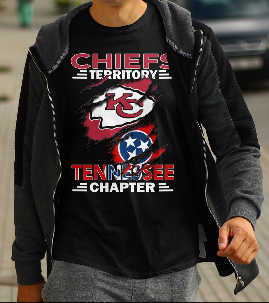 Chiefs Territory Tennessee Chapter KC Logo Flag T-Shirt