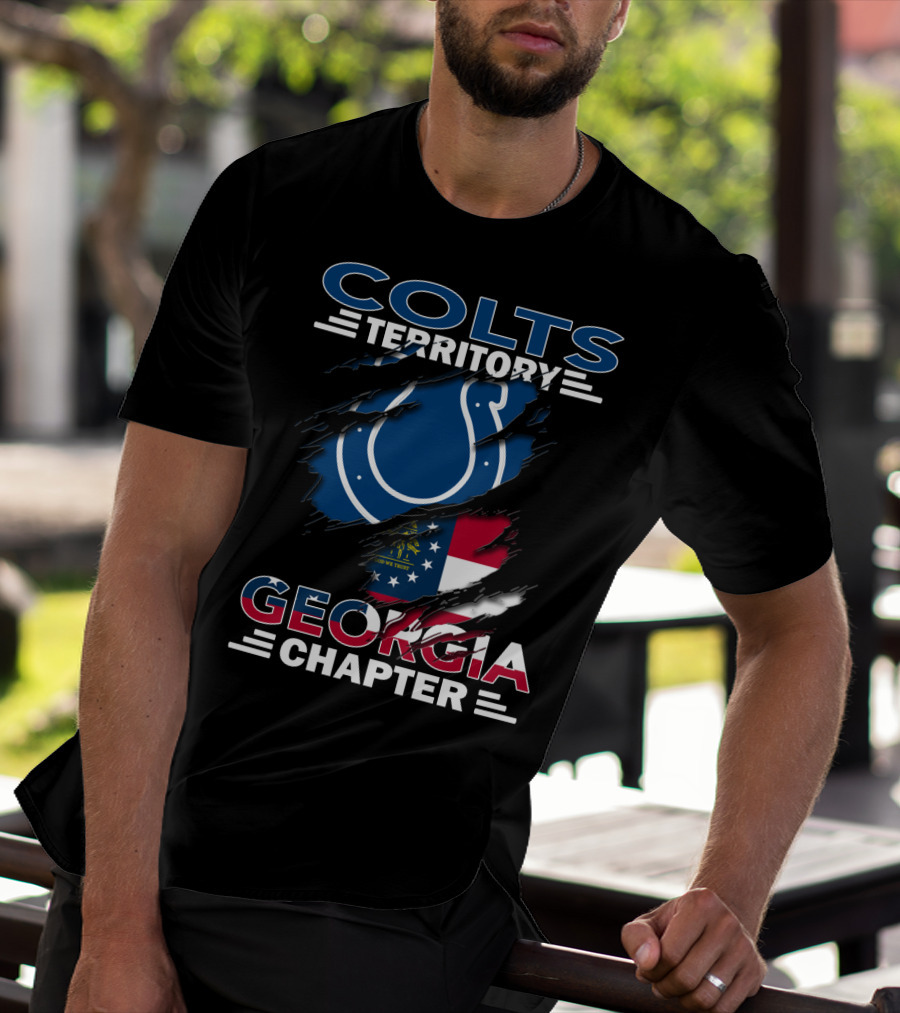 Colts Territory Georgia Chapter USA Flag Team Allegiance T-Shirt