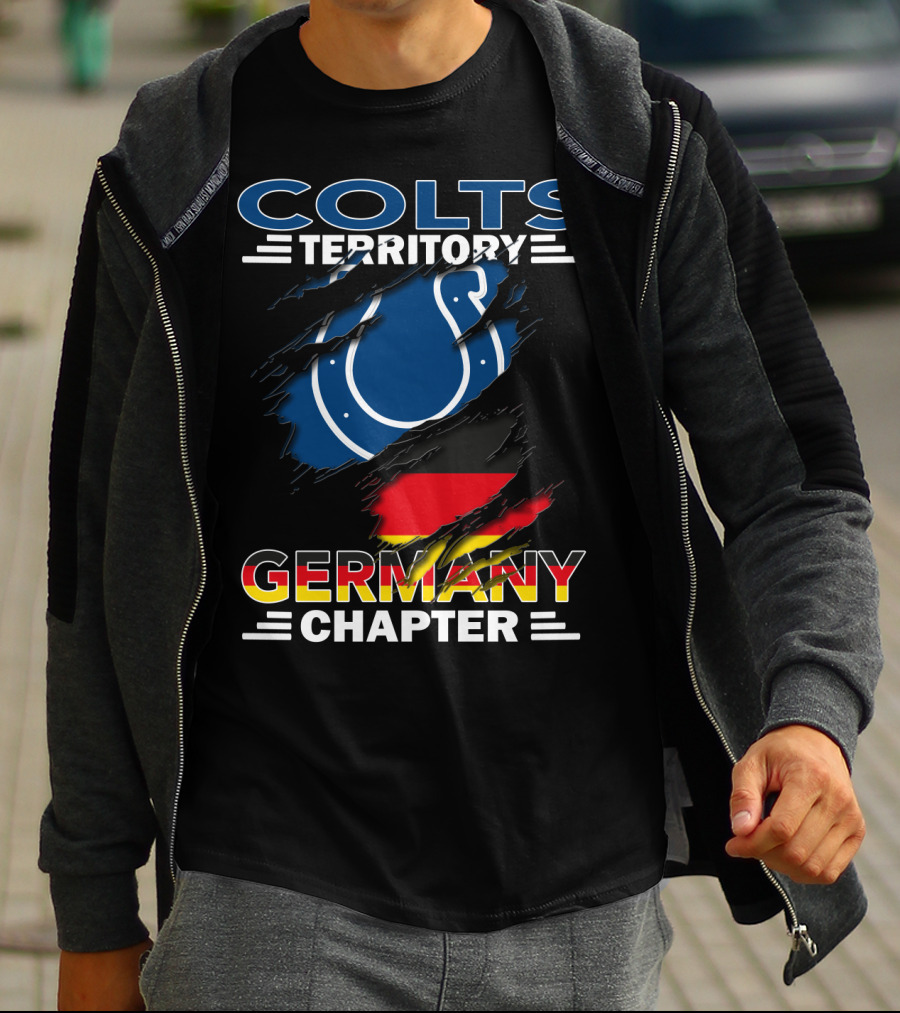 Colts Territory Germany Chapter German Flag And Horse Shoe T-Shirt