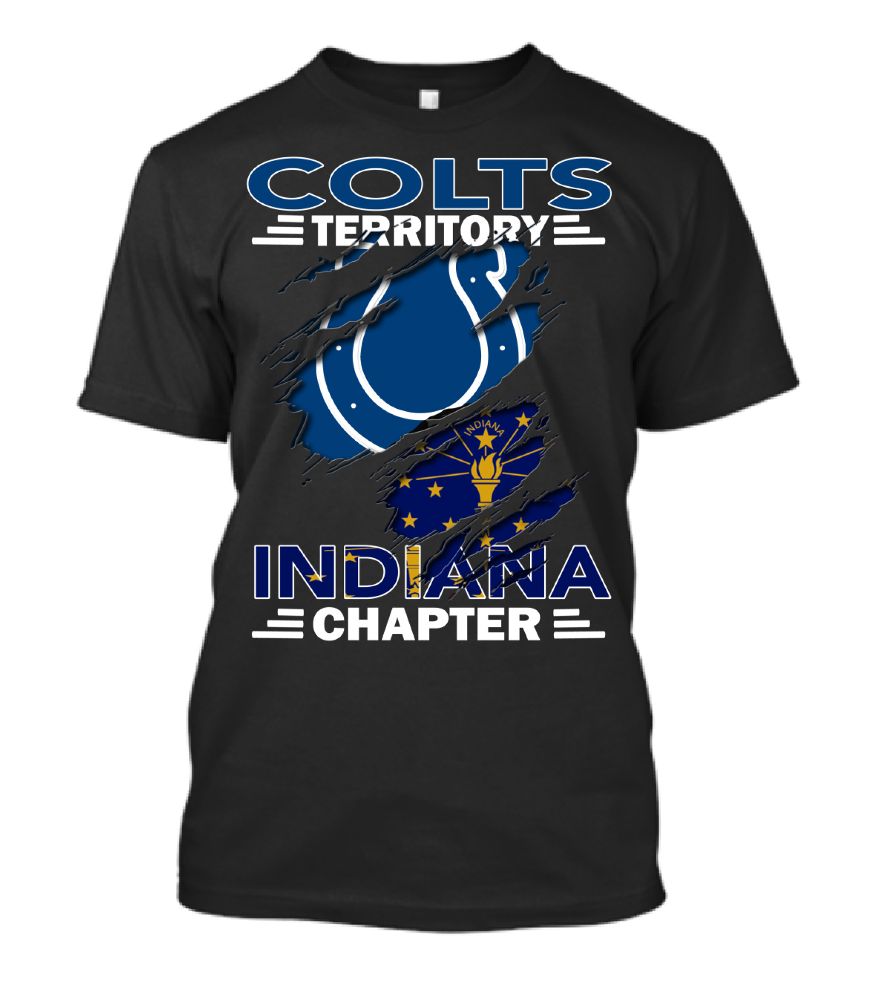 Colts Territory Indiana Chapter NFL Fan Support T-Shirt