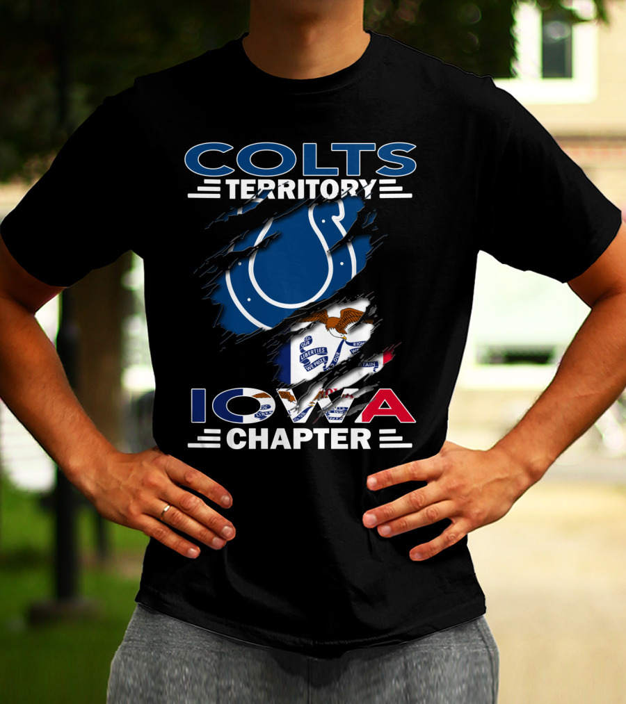 Colts Territory Iowa Chapter Flag Iconic Sports T-Shirt