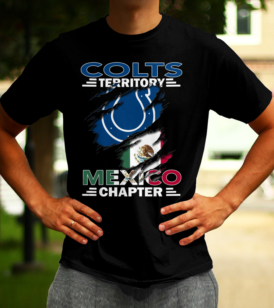 Colts Territory Mexico Chapter Indianapolis Colts Mexico Flag T-Shirt