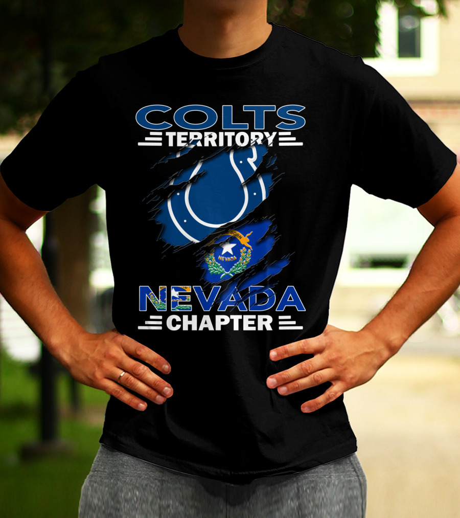 Colts Territory Nevada Chapter Indianapolis Colts Nevada Flag Combination T-Shirt