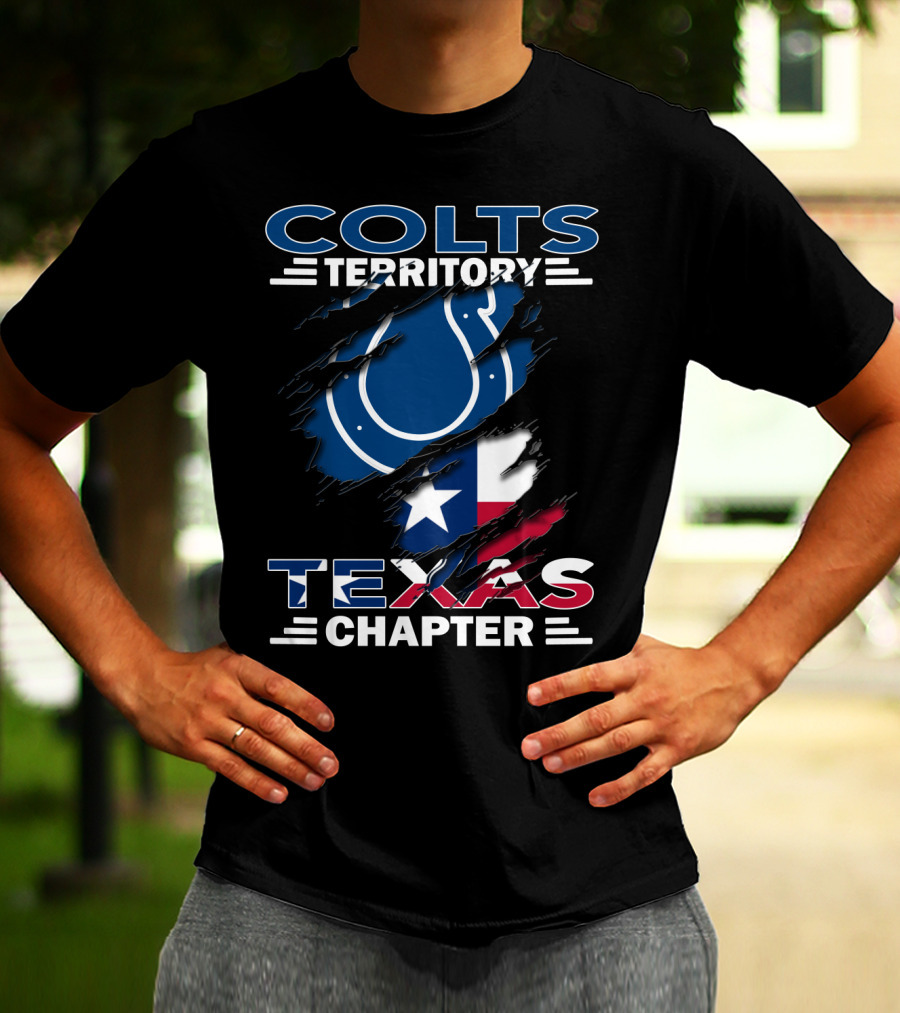 Colts Territory Texas Chapter Texas Flag And Horseshoe T-Shirt