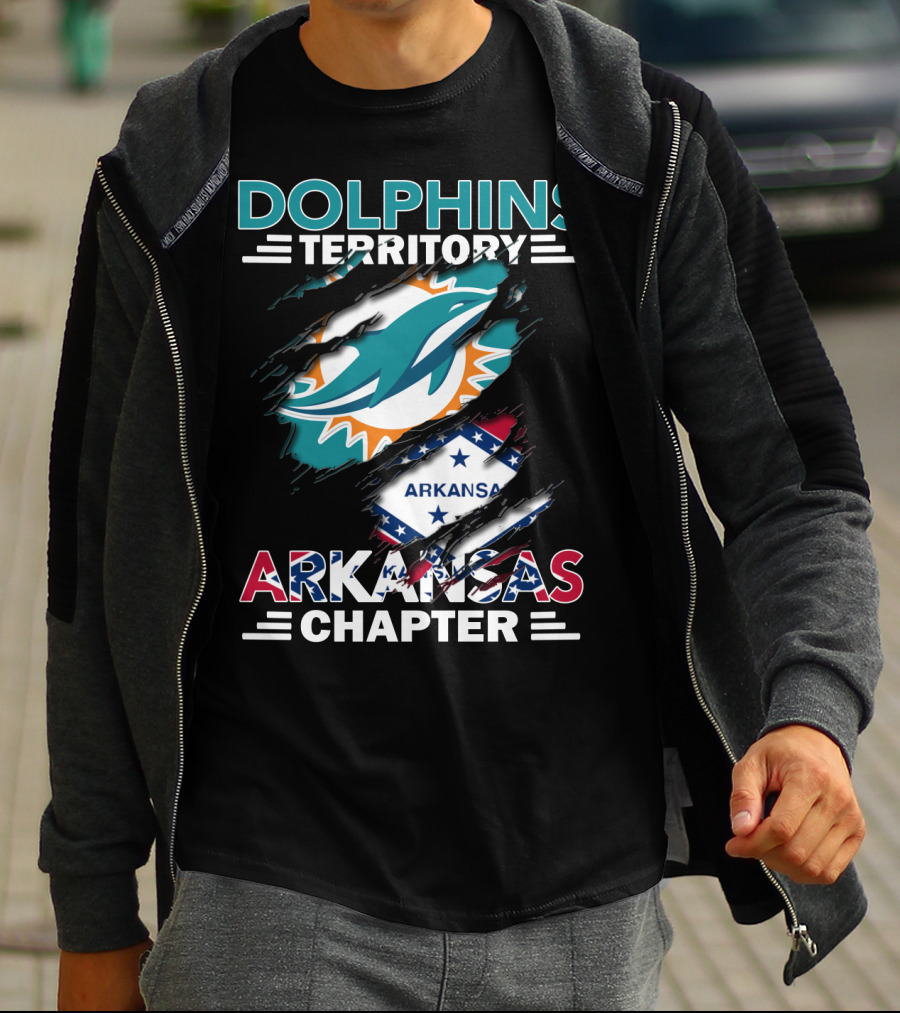 Dolphins Territory Arkansas Chapter Miami Logo Fan T-Shirt
