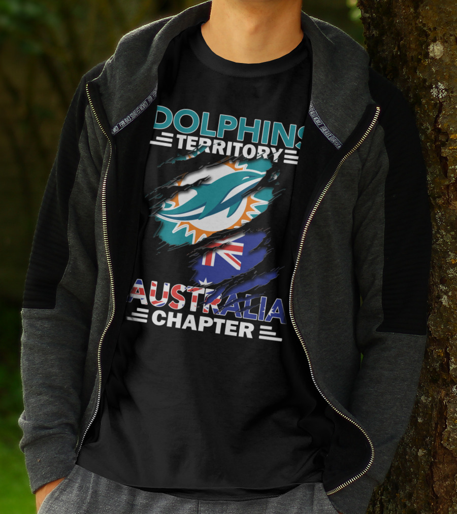 Dolphins Territory Australia Chapter Flag T-Shirt