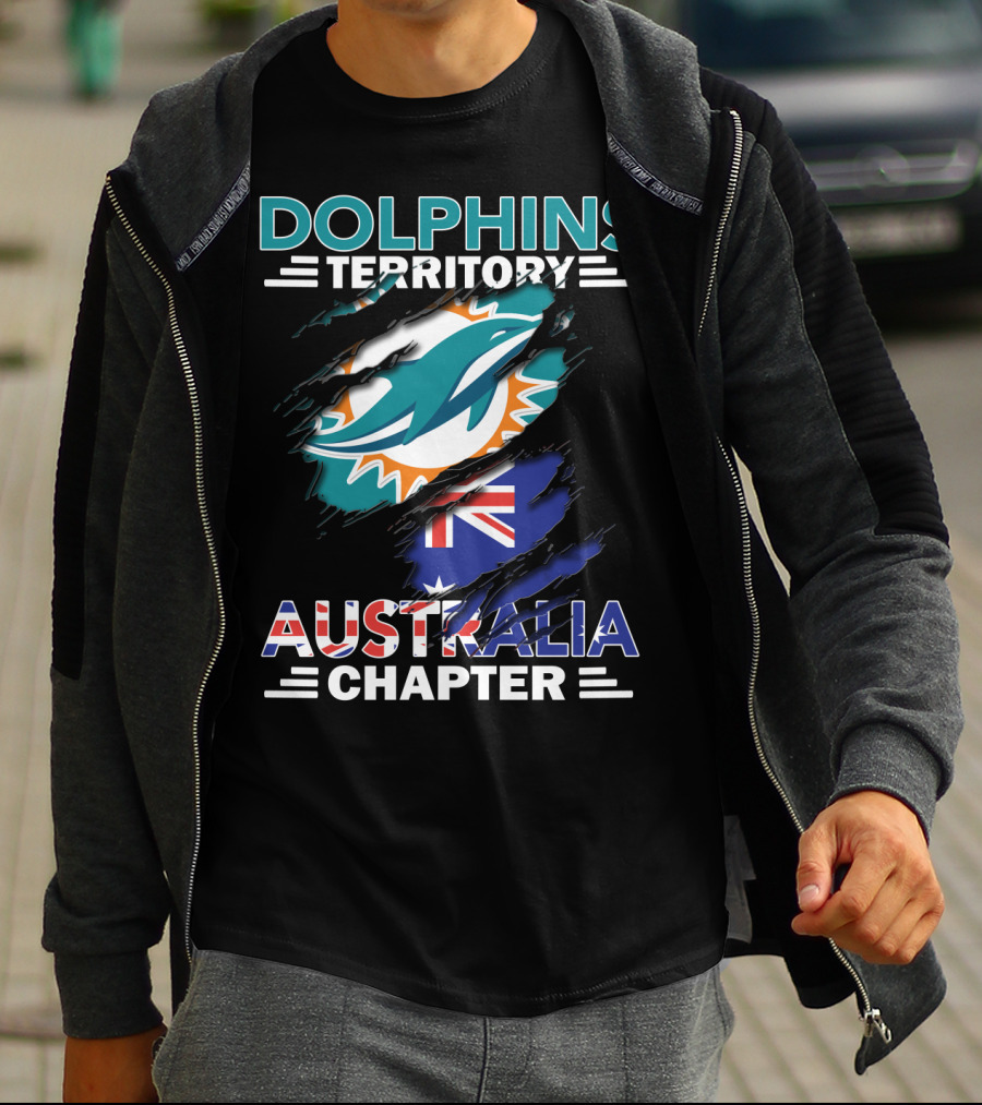Dolphins Territory Australia Chapter Flag T-Shirt