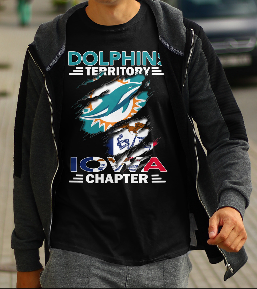 Dolphins Territory Miami Iowa Chapter Fan Club T-Shirt