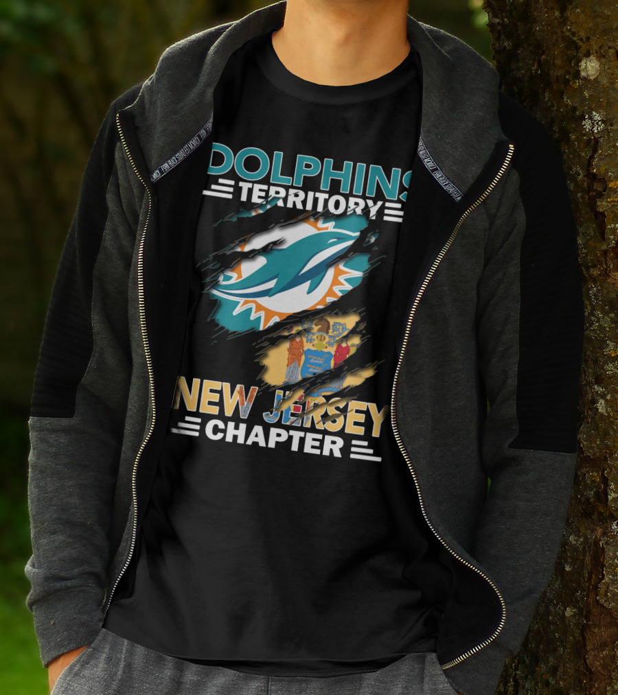 Dolphins Territory New Jersey Chapter NFL Football Fan Club T-Shirt