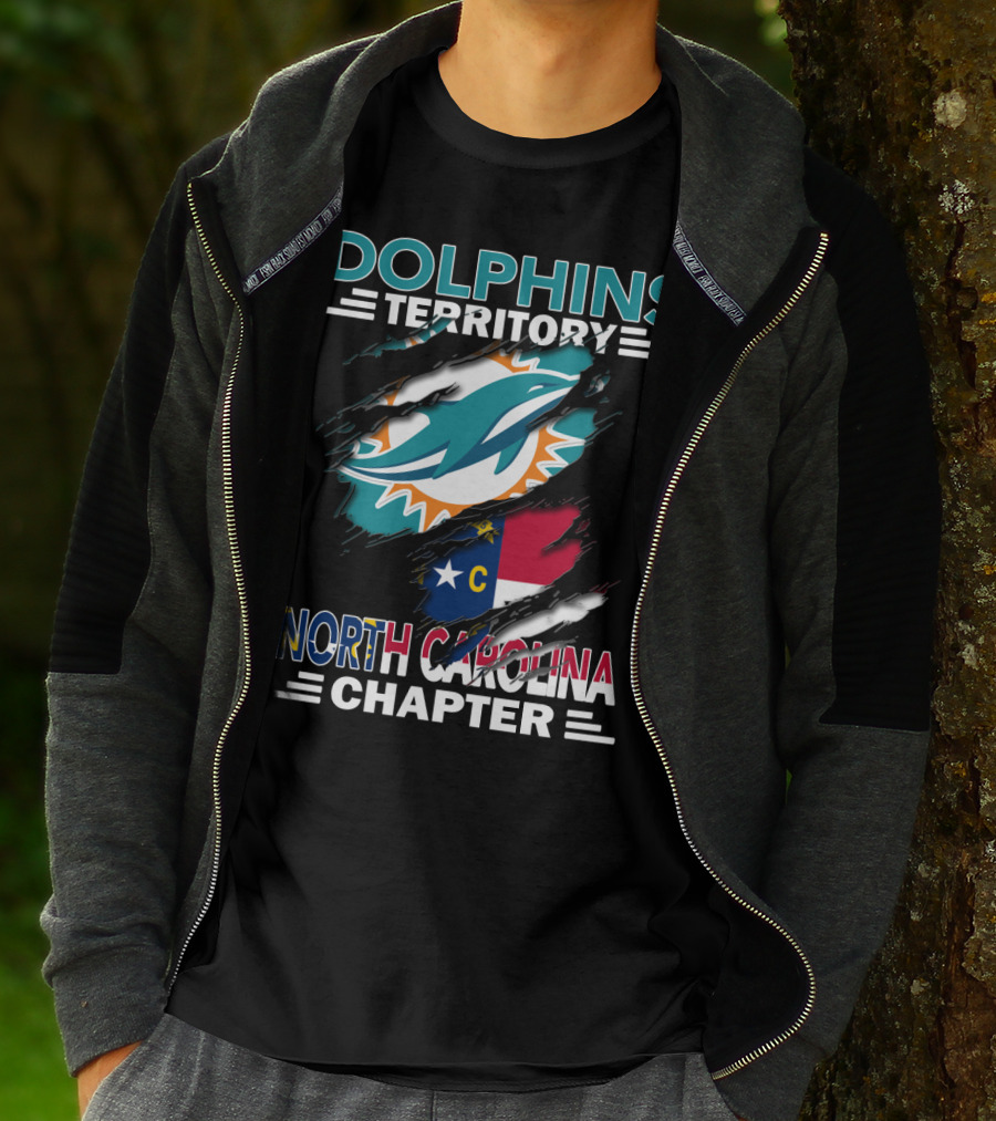 Dolphins Territory North Carolina Chapter Flag T-Shirt