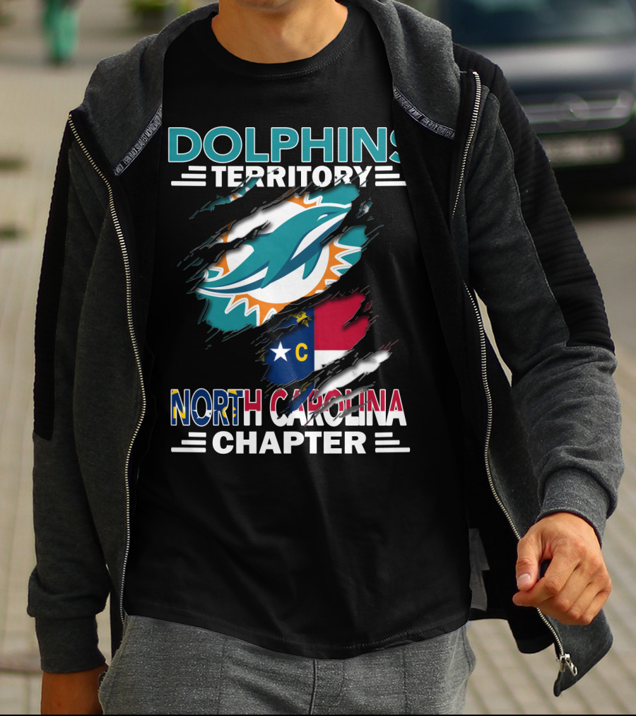 Dolphins Territory North Carolina Chapter Flag T-Shirt