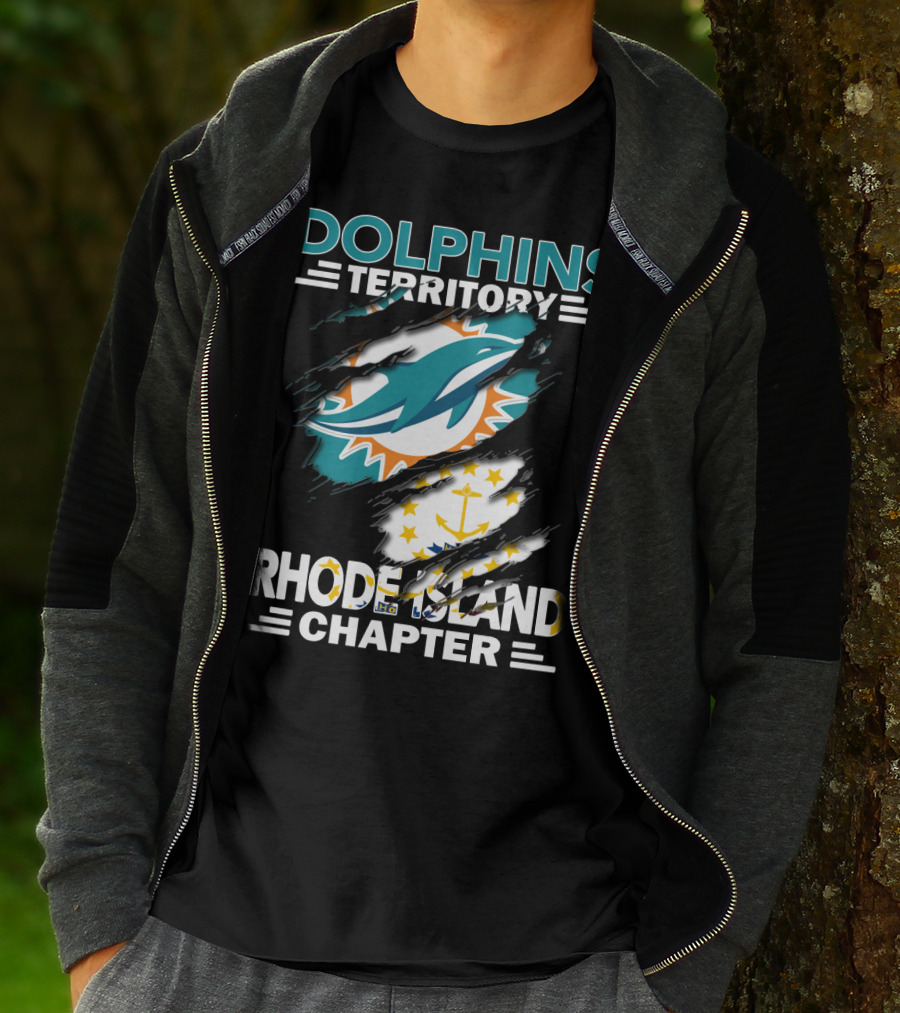 Dolphins Territory Rhode Island Chapter Miami Dolphins Fan Group T-Shirt