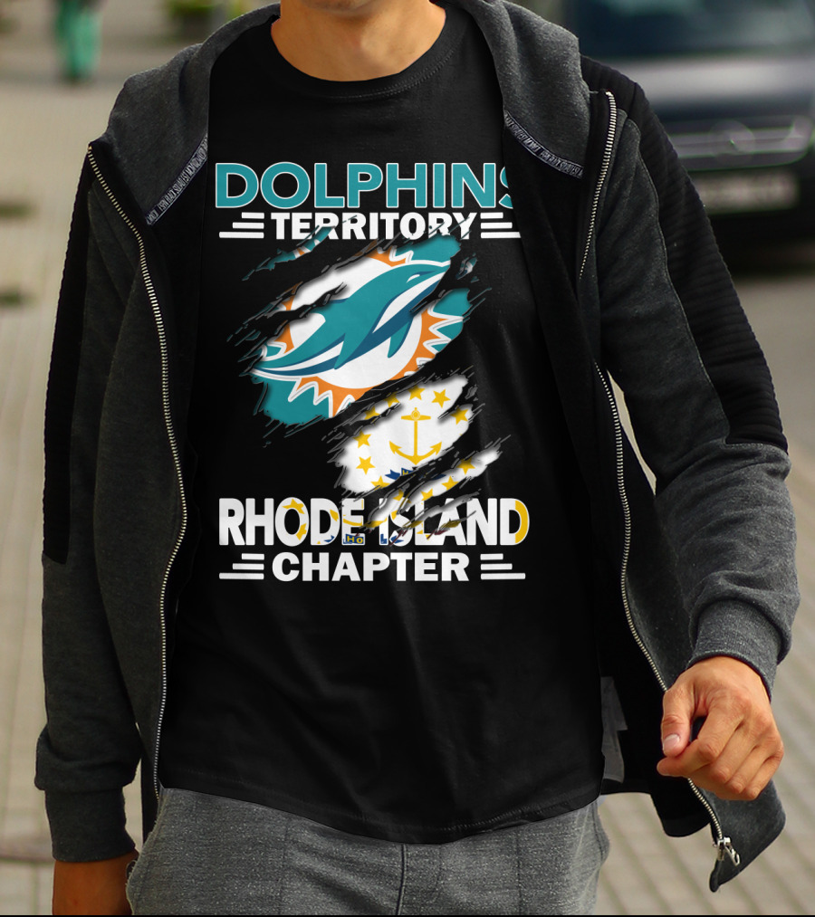 Dolphins Territory Rhode Island Chapter Miami Dolphins Fan Group T-Shirt