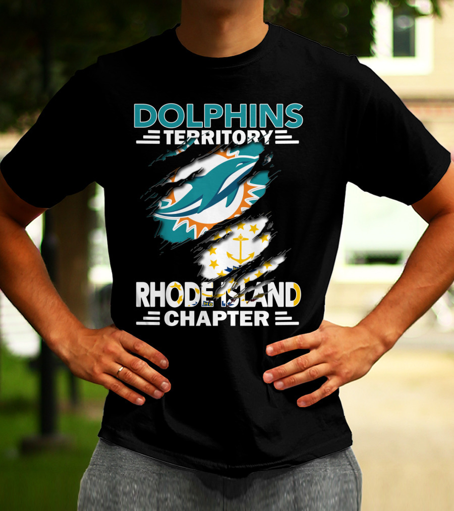 Dolphins Territory Rhode Island Chapter Miami Dolphins Fan Group T-Shirt