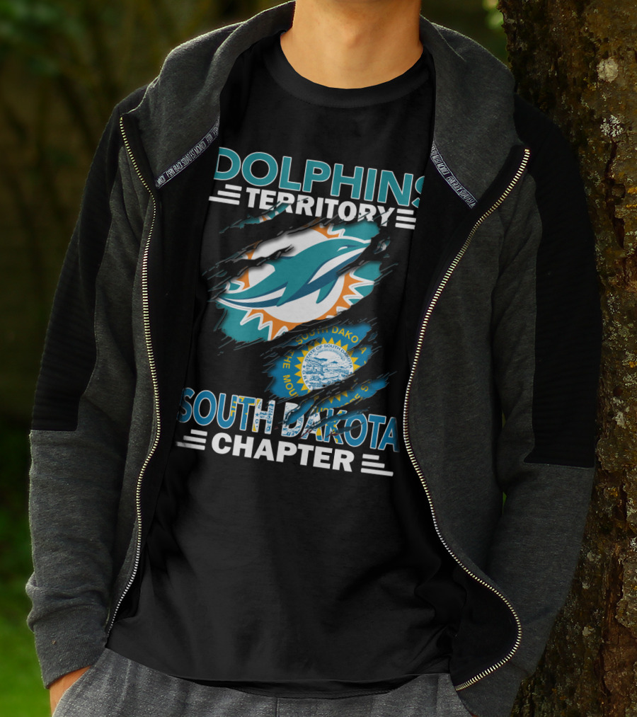 Dolphins Territory South Dakota Chapter Miami Dolphins Fan Club Association T-Shirt