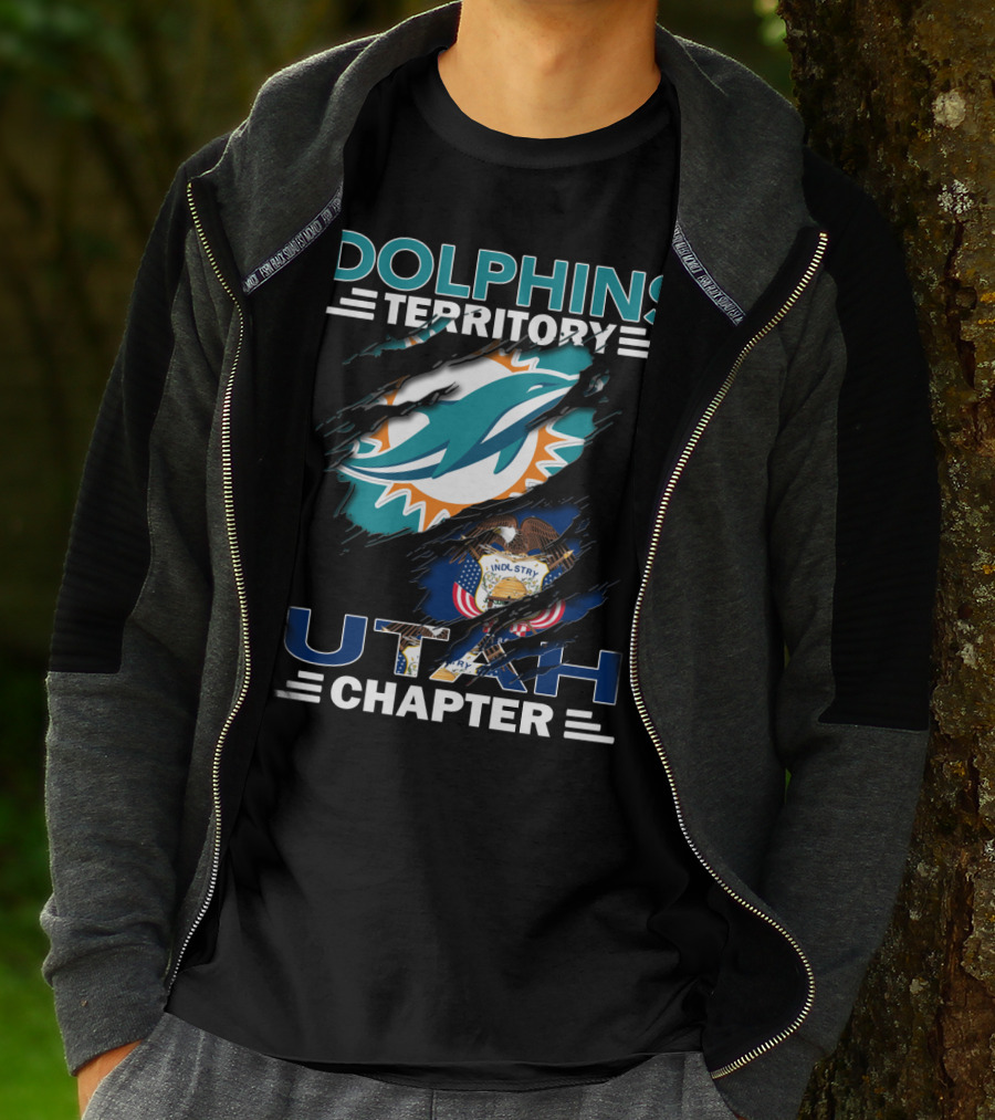 Dolphins Territory Miami Logo Utah Chapter T-Shirt
