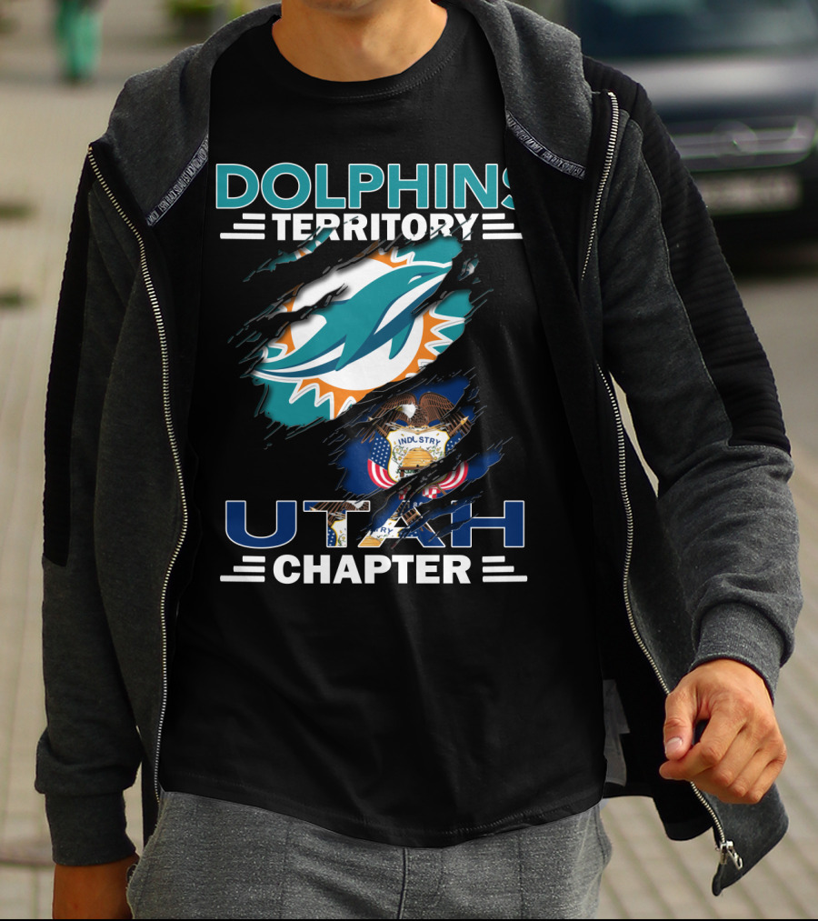 Dolphins Territory Miami Logo Utah Chapter T-Shirt