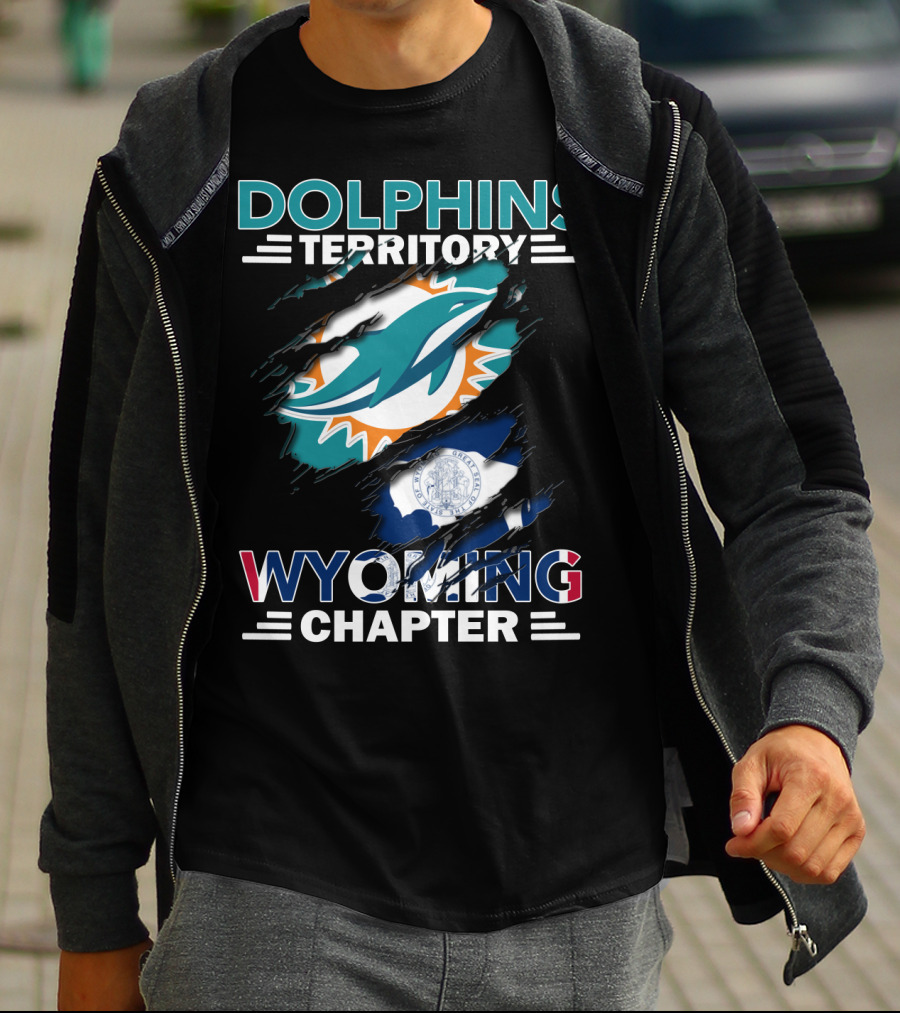 Dolphins Territory Miami Logo Wyoming Chapter T-Shirt