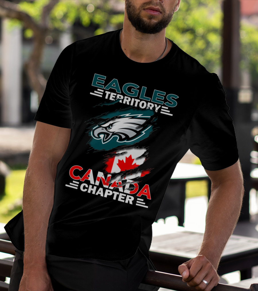 Eagles Territory Canada Chapter Flag And Eagle T-Shirt