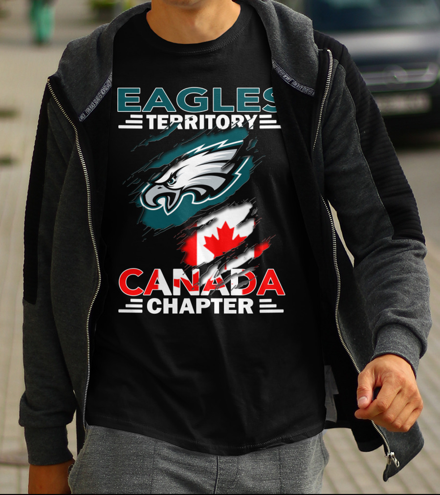 Eagles Territory Canada Chapter Flag And Eagle T-Shirt