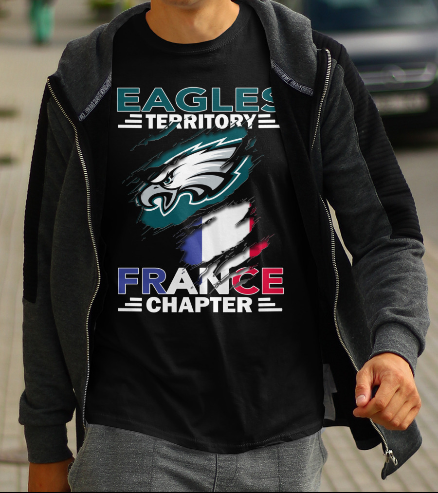 Eagles Territory France Chapter Flag And Eagle T-Shirt