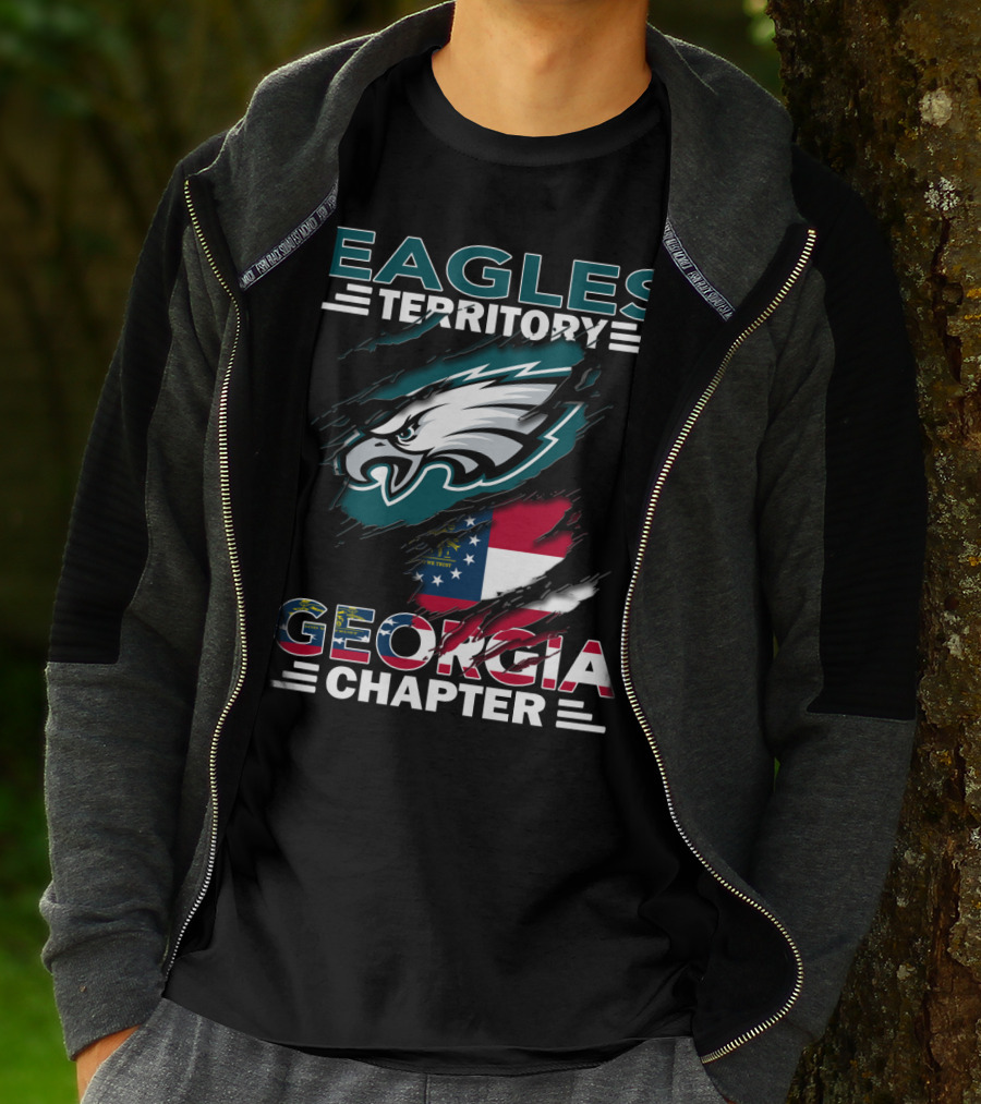 Eagles Territory Georgia Chapter Flag Featuring Team Logo T-Shirt