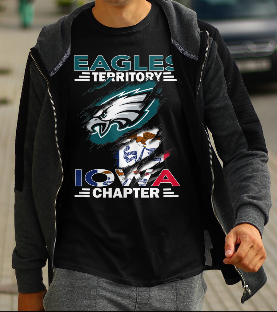 Eagles Territory Iowa Chapter Philadelphia Eagles Fan Club Loyalty Supporters T-Shirt