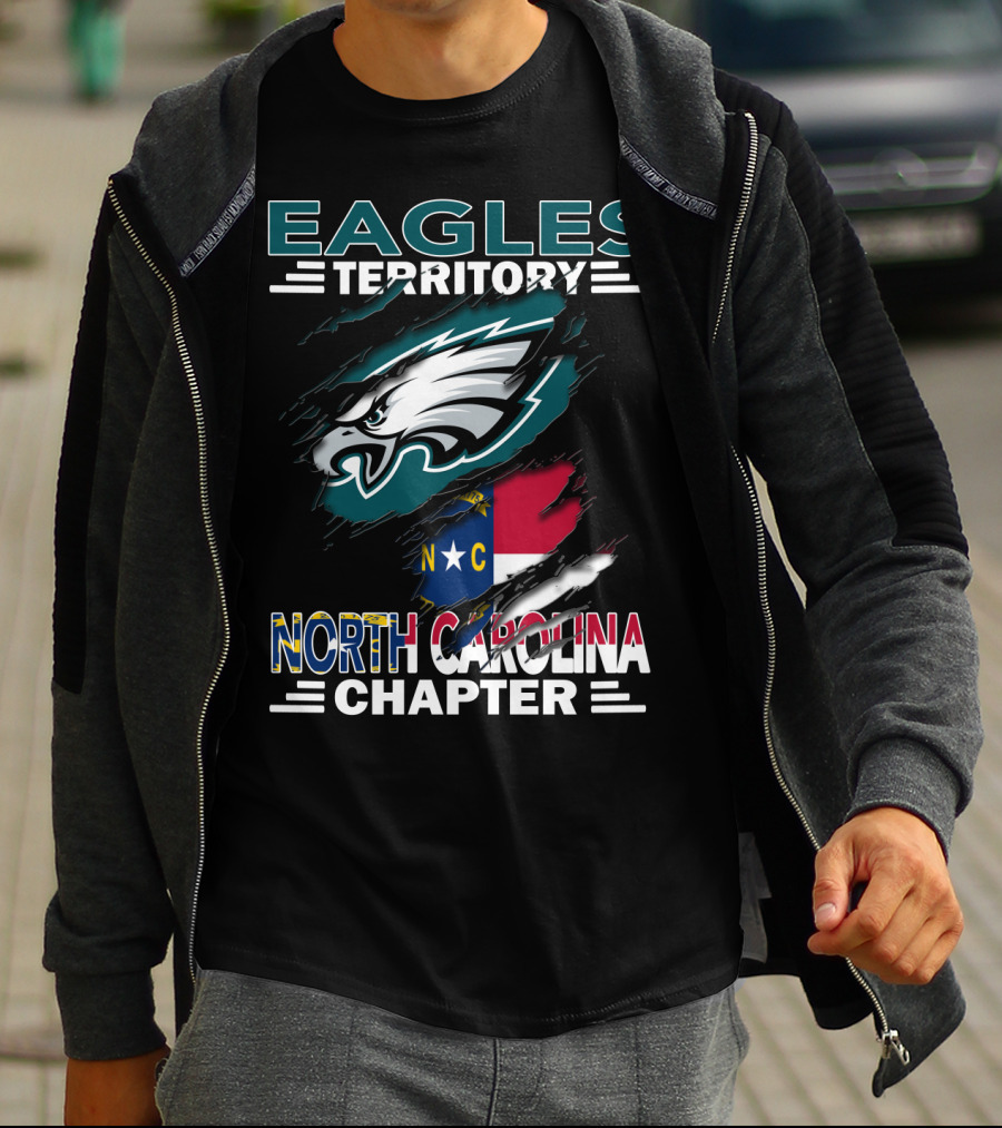 Eagles Territory North Carolina Chapter Philadelphia Eagles Fan Club T-Shirt