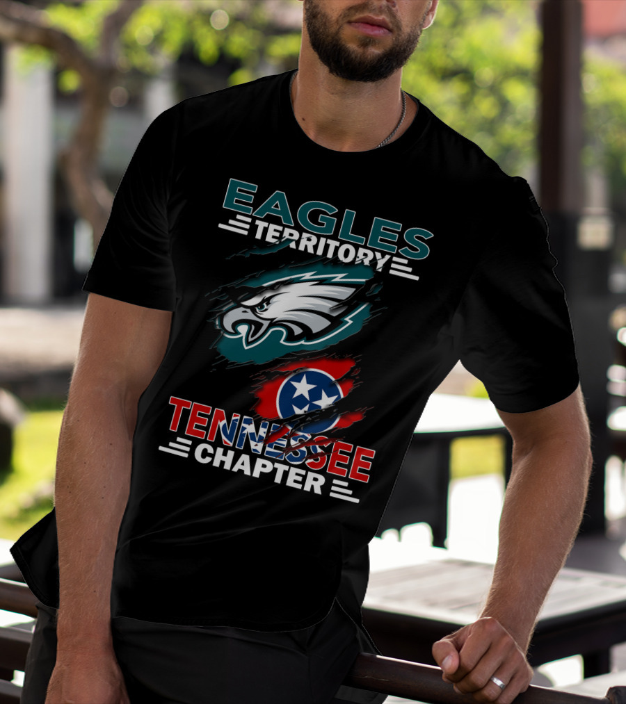 Eagles Territory Tennessee Chapter Philadelphia Eagles Tennessee Flag T-Shirt