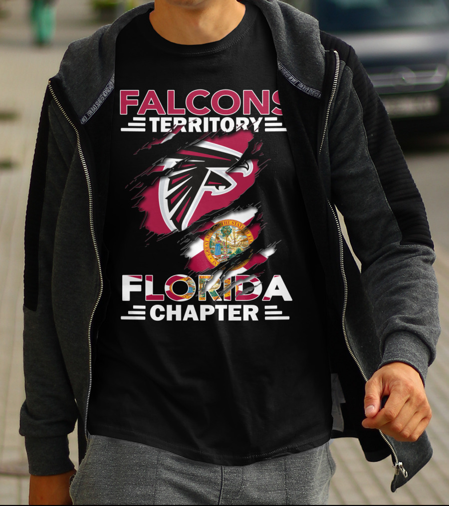 Falcons Territory Florida Chapter Ripped State Flag T-Shirt