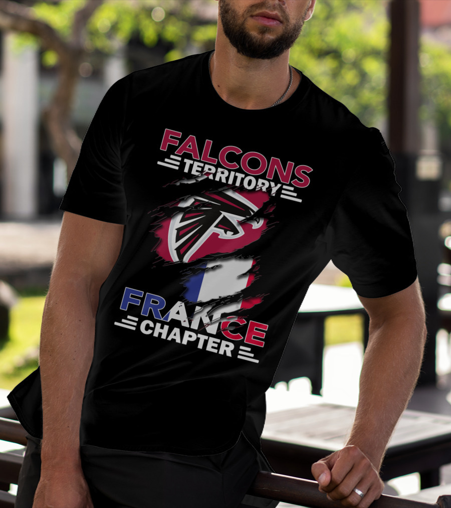 Falcons Territory France Chapter NFL Logo And French Flag T-Shirt