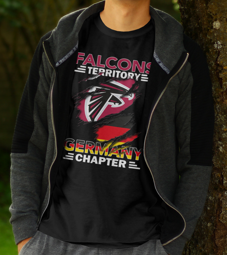Falcons Territory Germany Chapter Logo With Flag Fusion T-Shirt