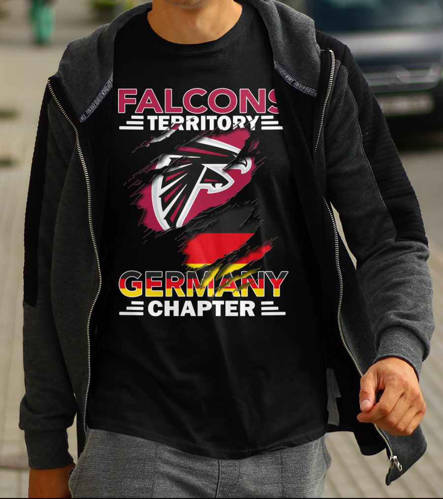 Falcons Territory Germany Chapter Logo With Flag Fusion T-Shirt