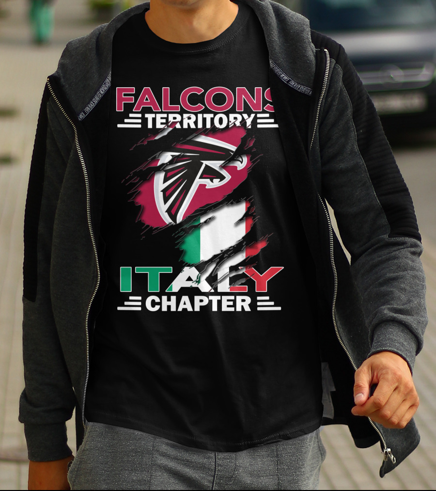 Falcons Territory Italy Chapter Atlanta Italy Flag T-Shirt