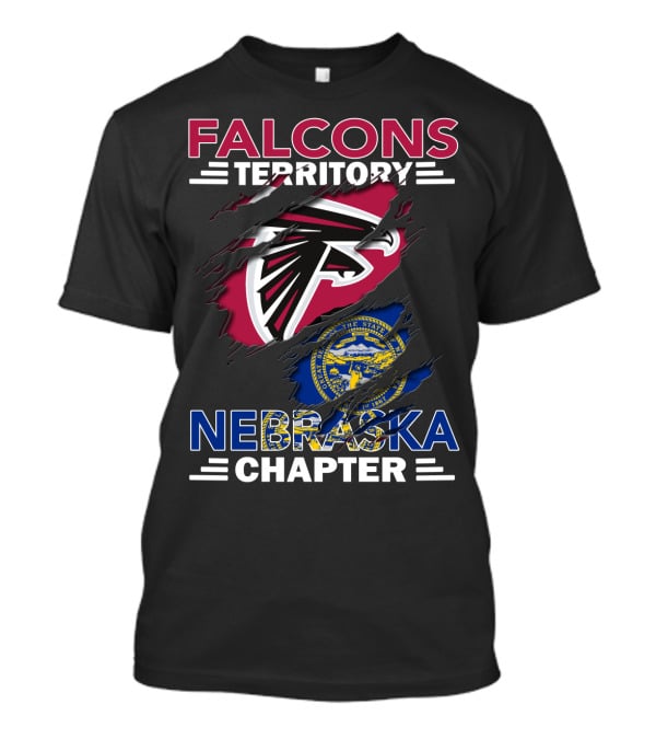 Falcons Territory Nebraska Chapter State Flag T-Shirt