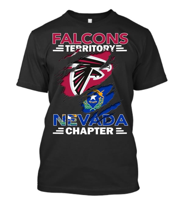 Falcons Territory Nevada Chapter Rip Design With Logo And State Flag T-Shirt