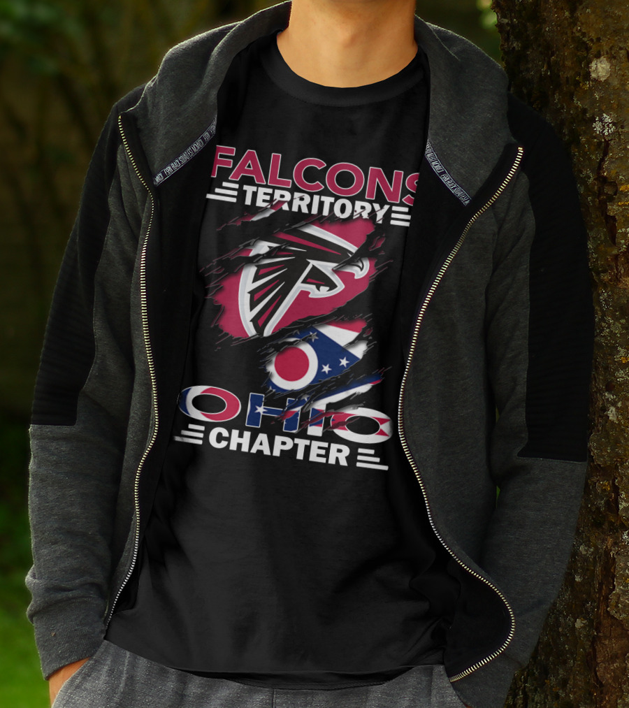 Falcons Territory Ohio Chapter Flag And Logo Integration T-Shirt