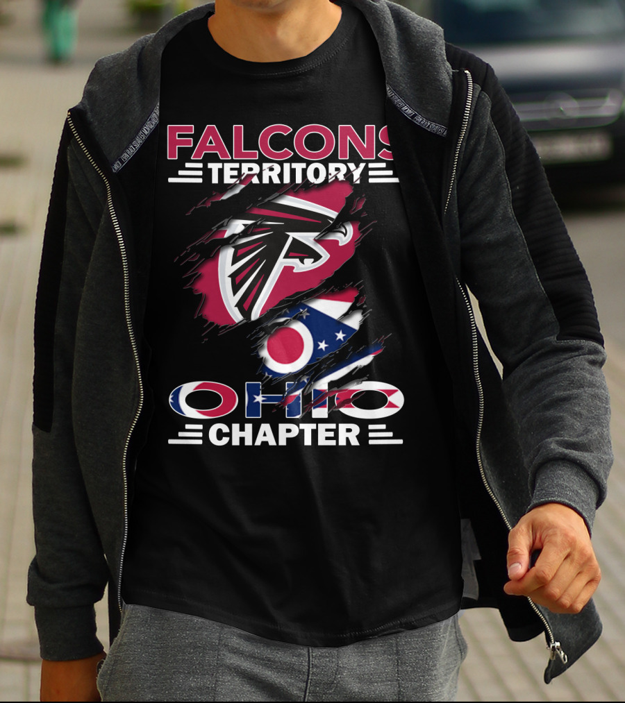 Falcons Territory Ohio Chapter Flag And Logo Integration T-Shirt