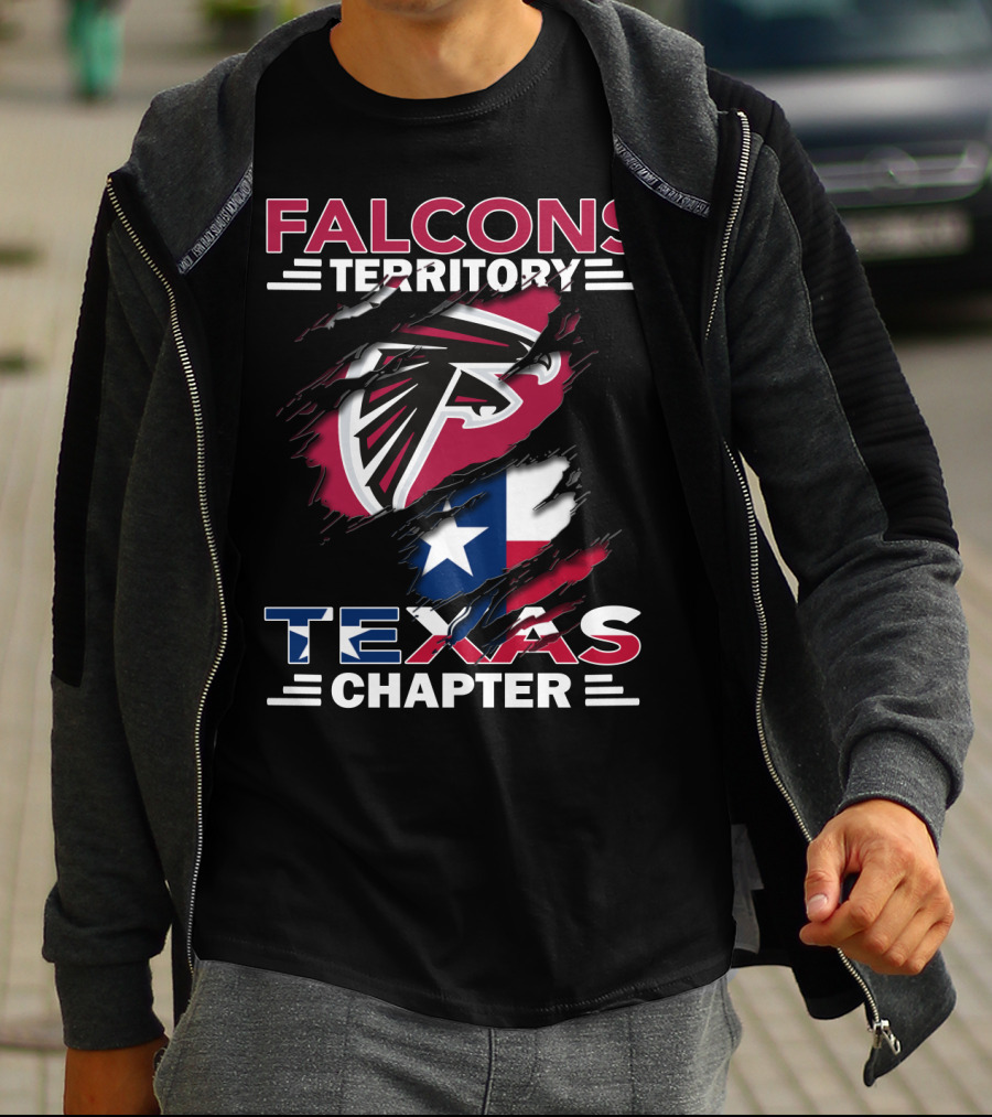 Falcons Territory Texas Chapter Logo With State Flag Elements For Fans T-Shirt