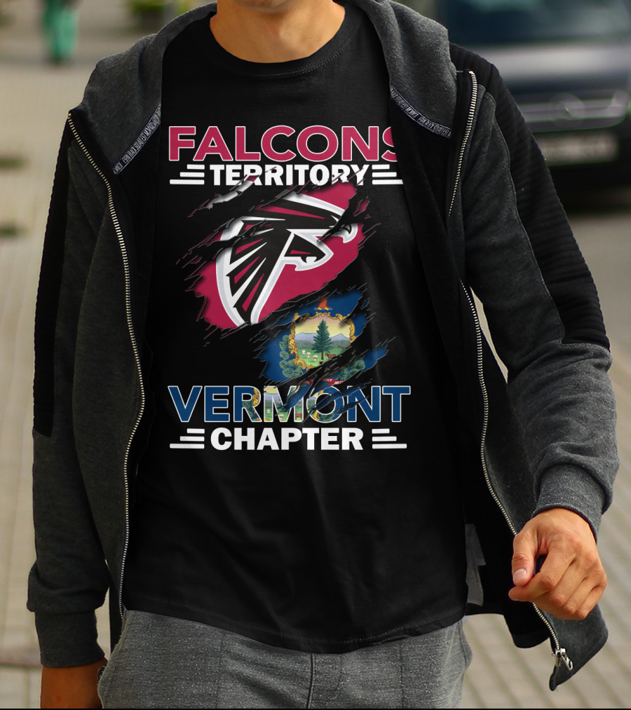 Falcons Territory Vermont Chapter Atlanta Flag T-Shirt