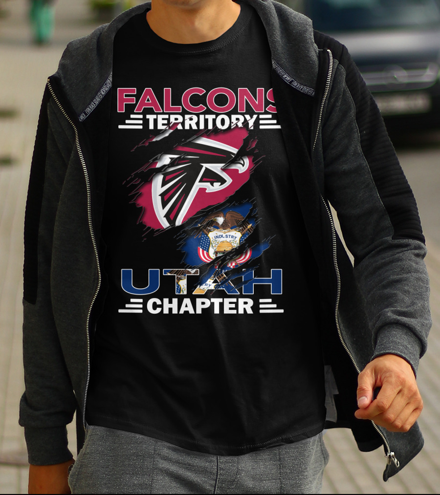 Falcons Territory Utah Chapter NFL Team Logo Fan Club T-Shirt