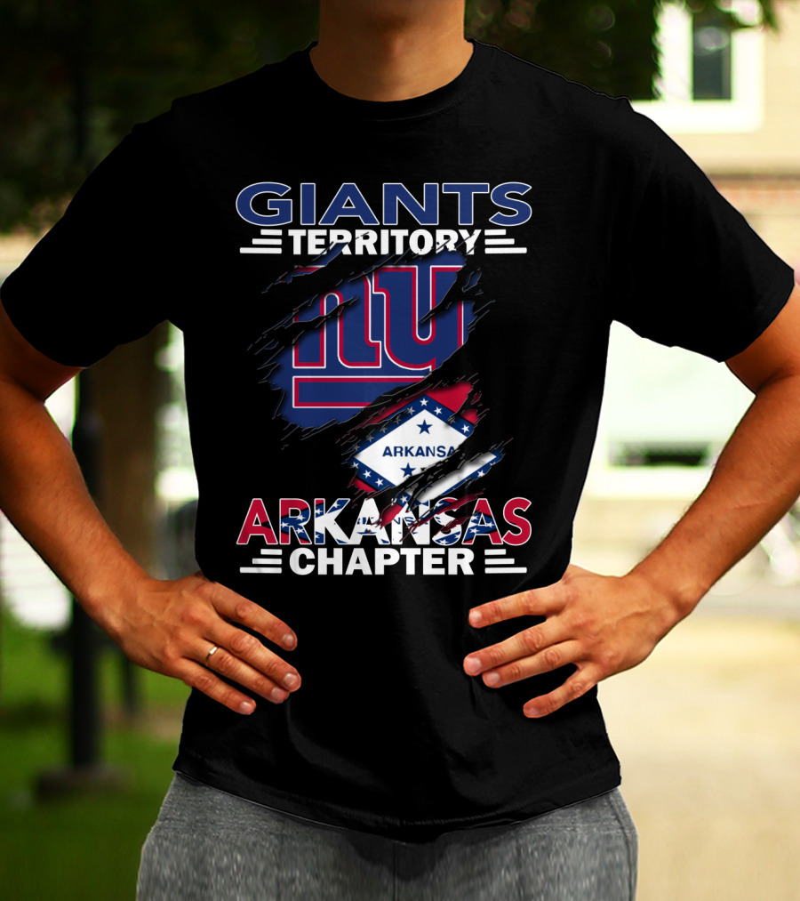 GIANTS TERRITORY ARKANSAS CHAPTER NY GIANTS LOGO FLAG T-Shirt
