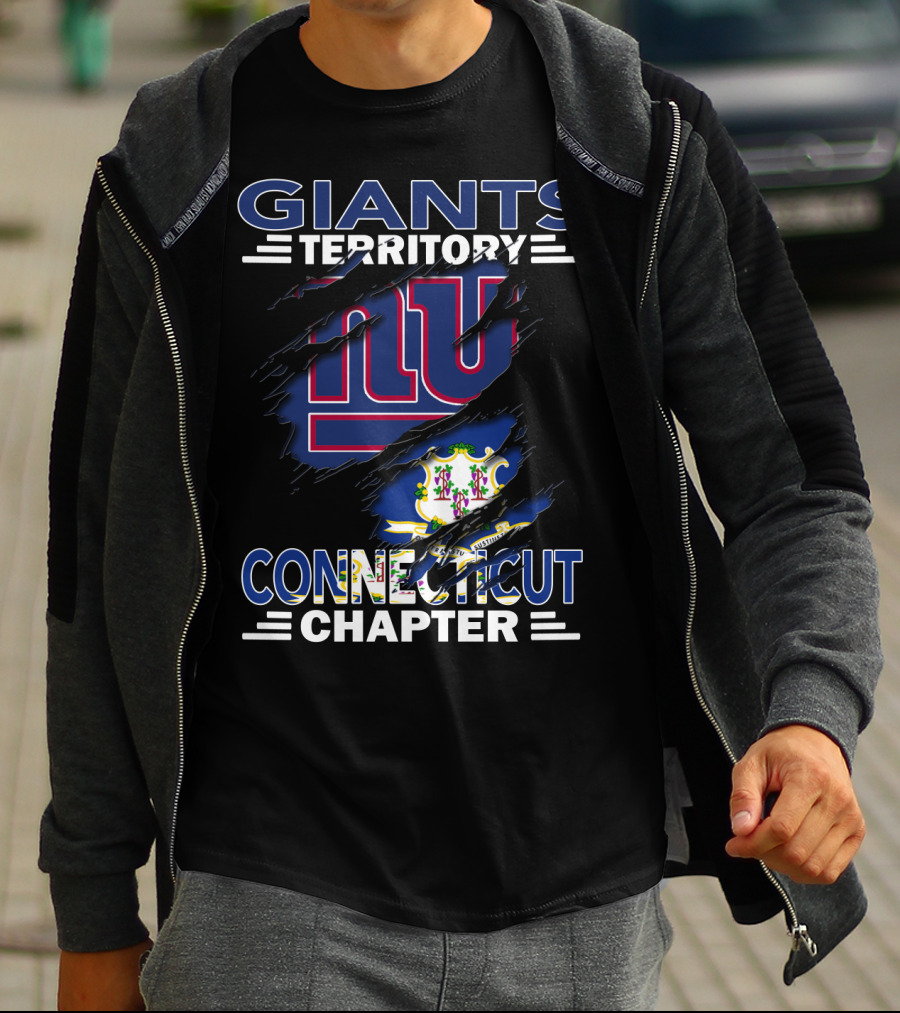 Giants Territory Connecticut Chapter NY Giants Connecticut Flag T-Shirt