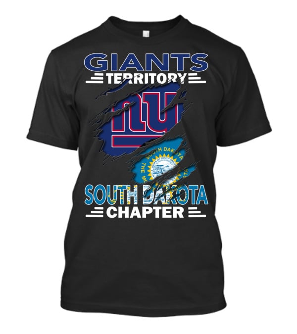 Giants Territory South Dakota Chapter New York Logo Flag Elements T-Shirt